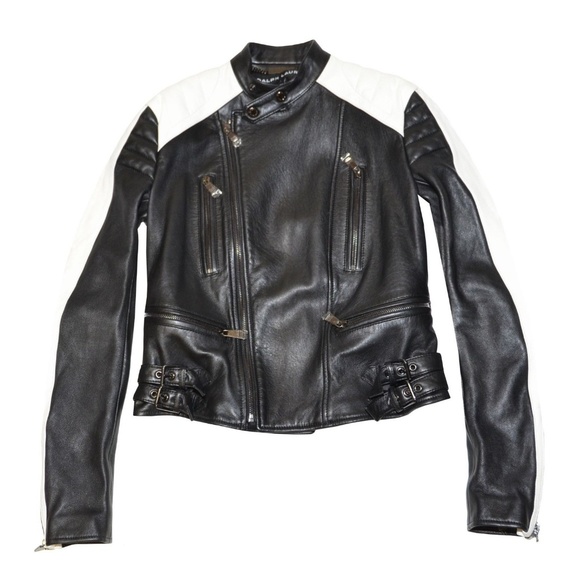 Ralph Lauren Black Label Lamb Leather Motorcycle - Picture 1 of 8